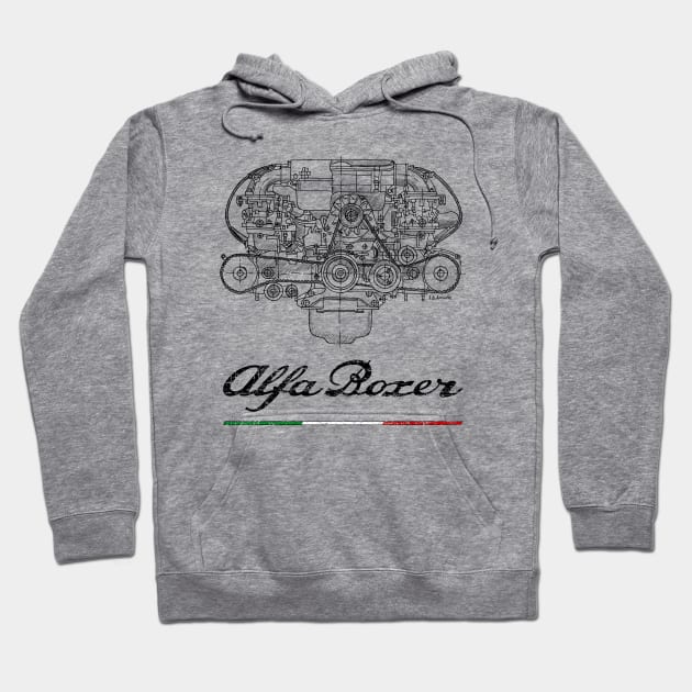 Italian Boxer engine Hoodie by jaagdesign